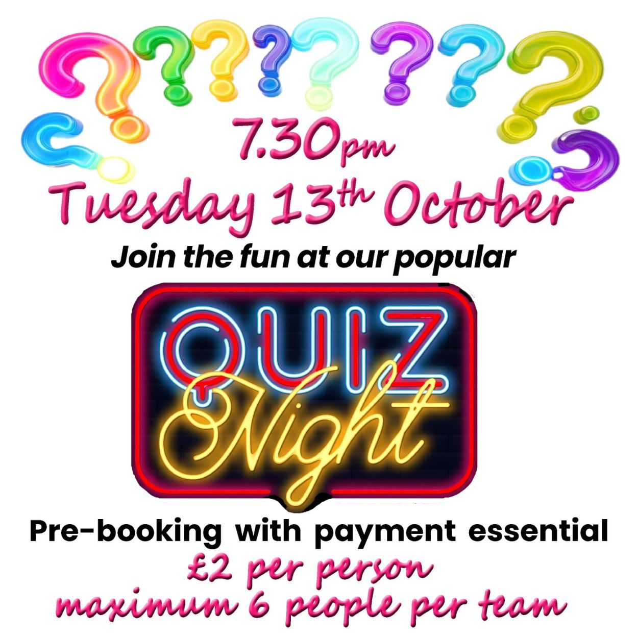 Quiz Night at The Bell/The Rat, Walton on the Hill